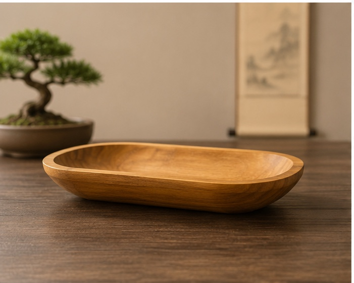 Handcrafted Solid Teakwood Sushi Serving Plate