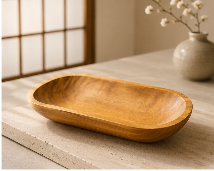 Handcrafted Solid Teakwood Sushi Serving Plate