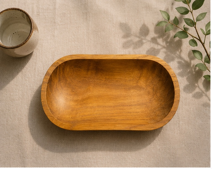Handcrafted Solid Teakwood Sushi Serving Plate