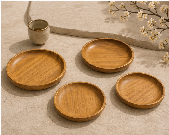 Premium Handcrafted Teakwood Serving Plate