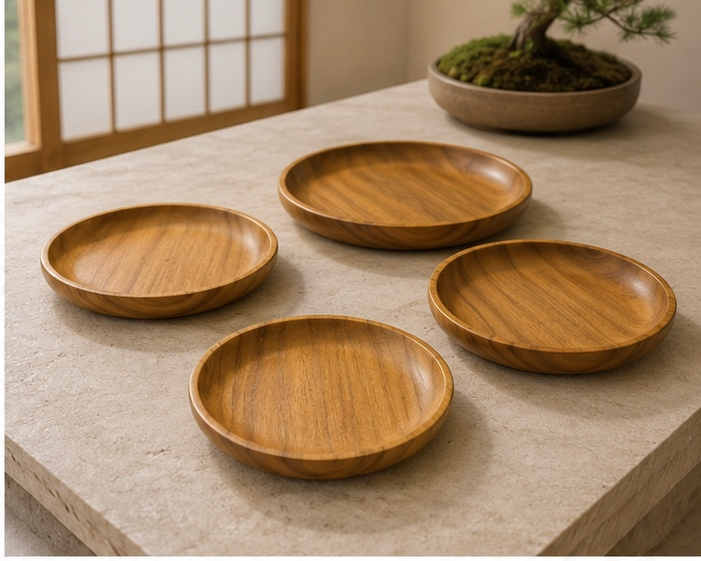 Premium Handcrafted Teakwood Serving Plate