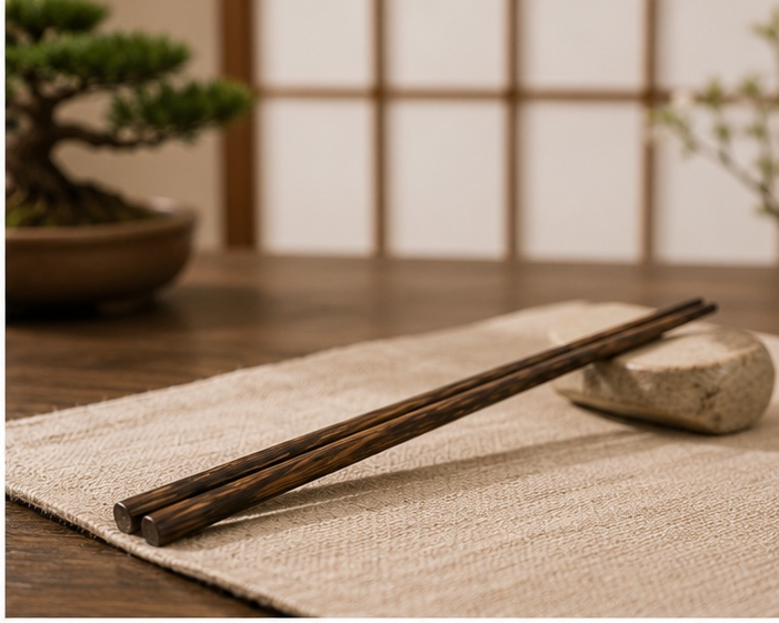 Handcrafted Palm Wood Chopsticks | Reusable Natural Wooden Chopsticks