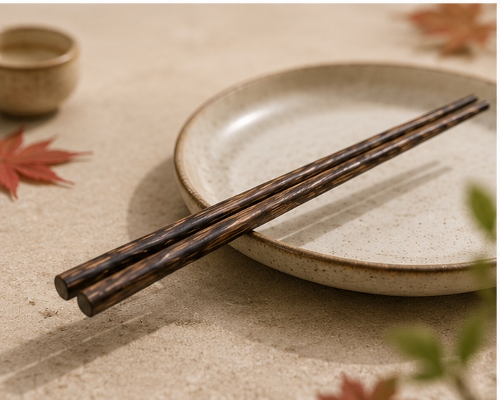 Handcrafted Palm Wood Chopsticks | Reusable Natural Wooden Chopsticks